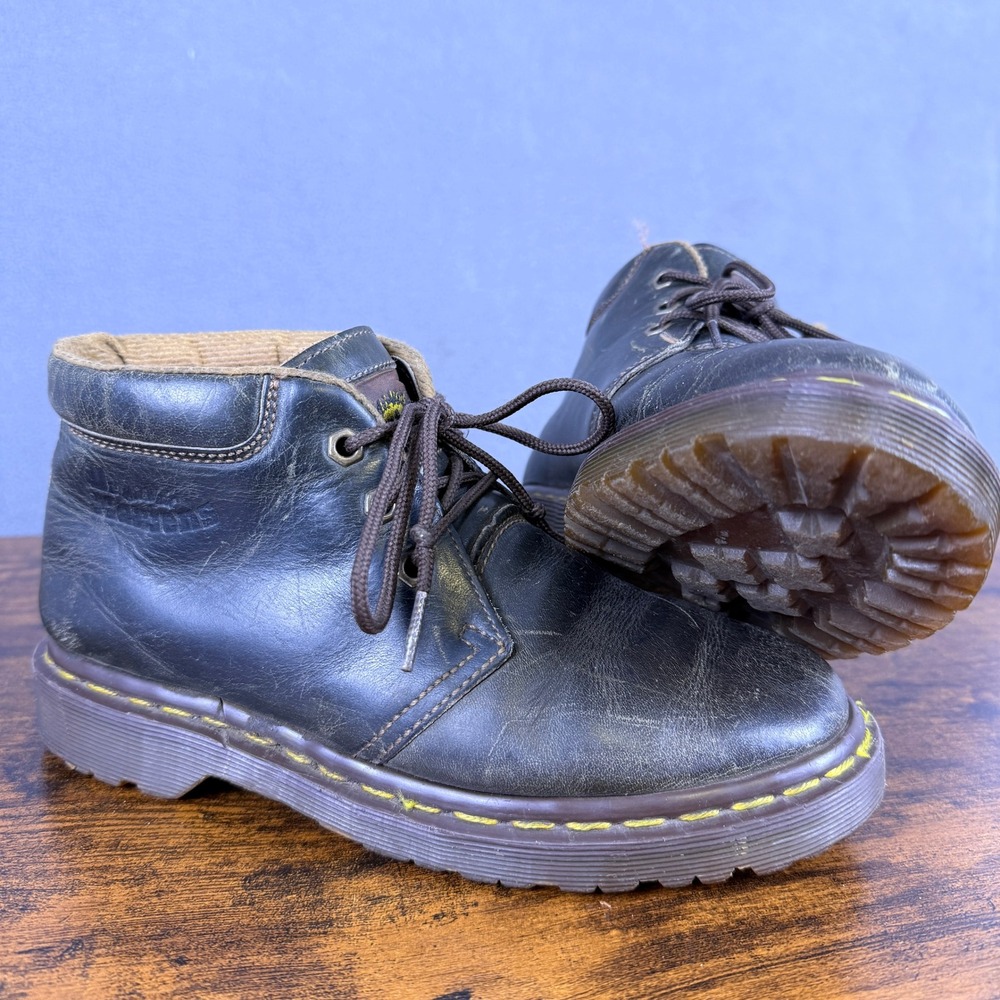 VTG Y2K Dr. Martens Chukka Boots Womens Leather Chunky Made in England Size 4